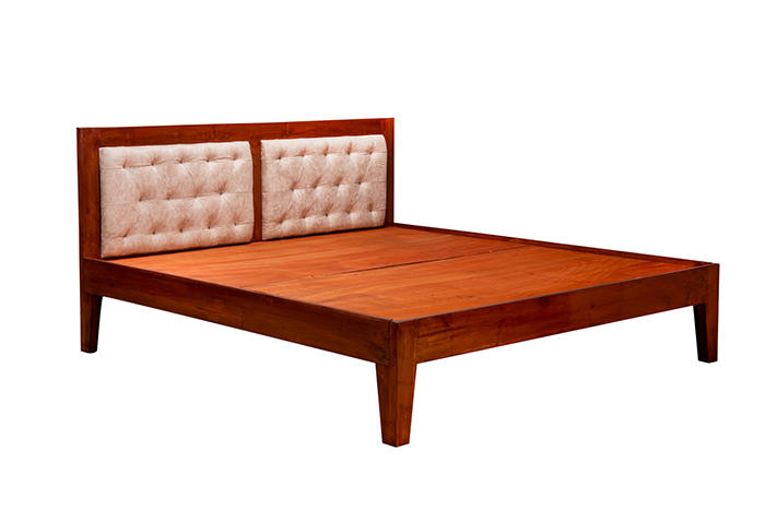 TR Teak Noah King Bed Non Storage